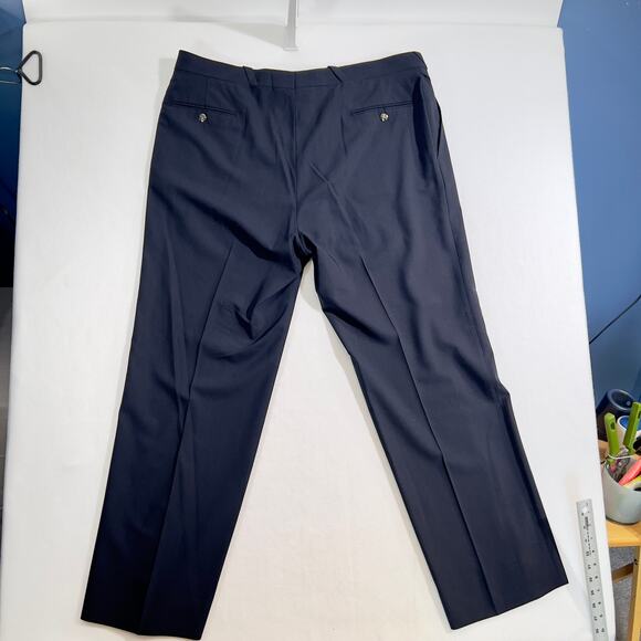 Thierry Mugler Paris Dress Pants  Men's W39 x L31.5 Blue w/ Snap Button Pockets - Picture 11 of 13